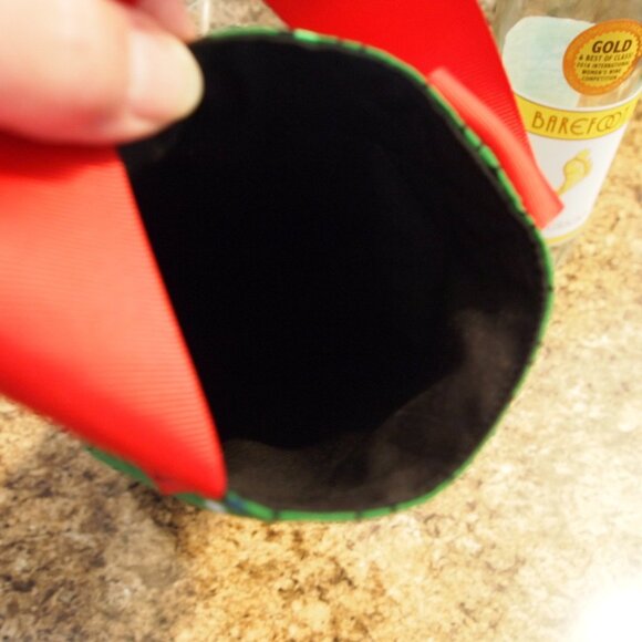 Handmade Wine Tote Bag Wine Bottle Bag Reusable Wine Bag Housewarming Gifts - Picture 5 of 7